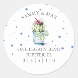 Sello para sobres de dirección de retorno de Cactu