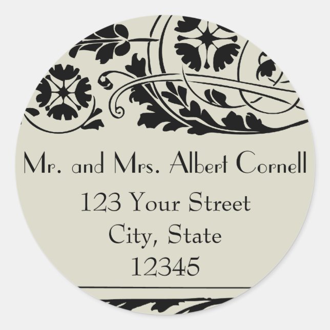 Sello para sobres de dirección de retorno de Nouve (Anverso)