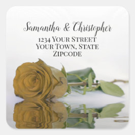 Sello para sobres de dirección de retorno de Rosa 