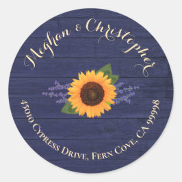 Sello para sobres de dirección de retorno del Boda