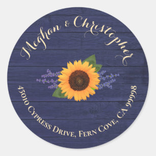 Sello para sobres de dirección de retorno del Boda