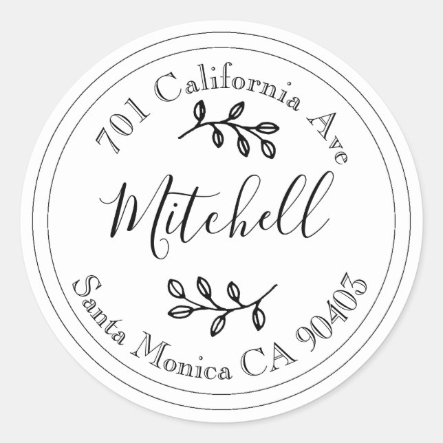 sello para sobres de dirección familiar (Anverso)