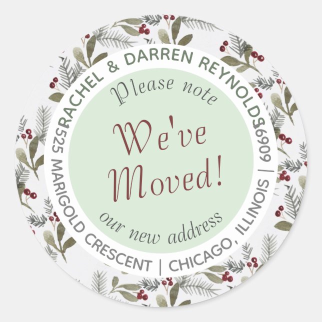 Sello para sobres de direcciones movidas en invier (Anverso)