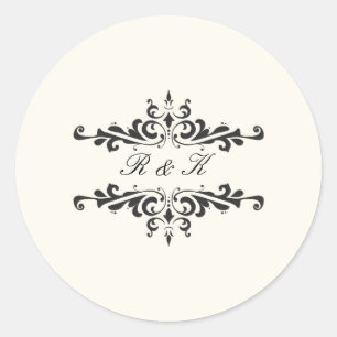 Sello para sobres de elegancia simple - Crema