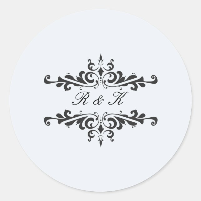 Sello para sobres de elegancia simple - Huevo de R (Anverso)