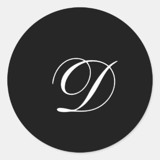 Sello para sobres de estilo vivo en inglés monogra