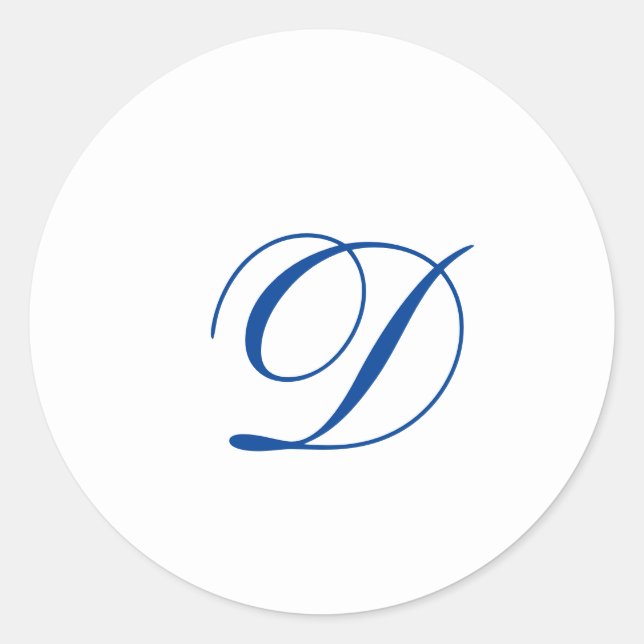 Sello para sobres de estilo vivo en inglés monogra (Anverso)