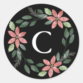 Sello para sobres de feriado floral