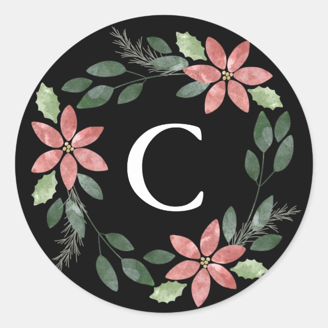 Sello para sobres de feriado floral (Anverso)