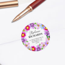 Sello para sobres de flores del jardín de primaver