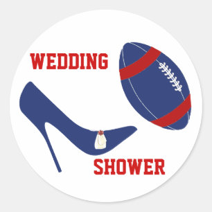 Sello para sobres de fútbol rojo, blanco y azul