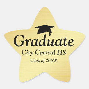 Sello para sobres de graduación Gold Star 2018