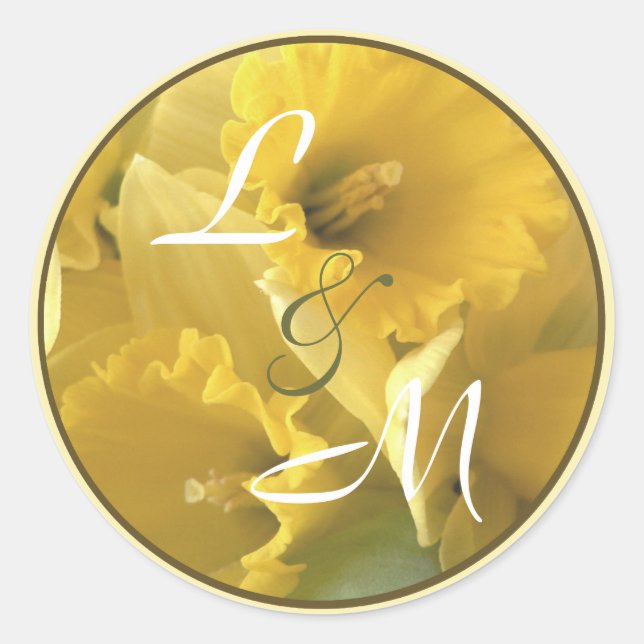 sello para sobres de invitación de daffodile (Anverso)