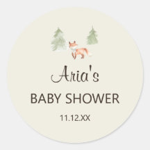 Sello para sobres de invitaciones Baby Shower de W