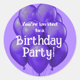 Sello para sobres de la fiesta de cumpleaños de lo