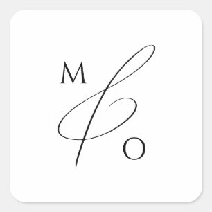 Sello para sobres de monograma de escritura Minima