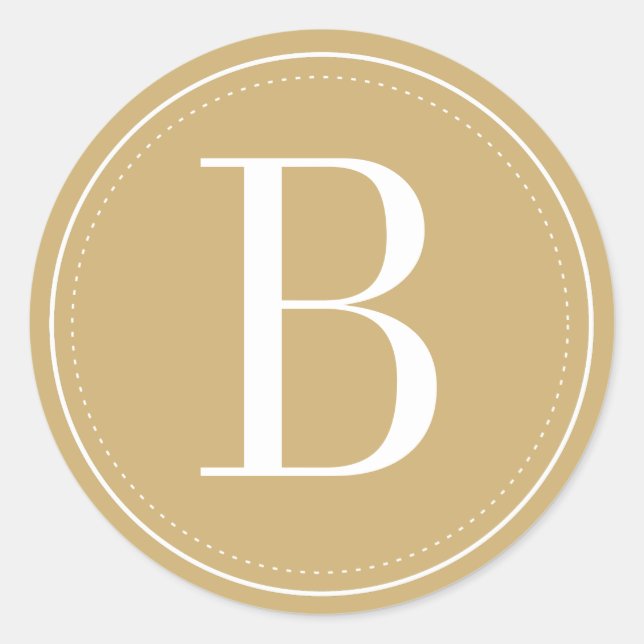 Sello para sobres de monograma dorado (Anverso)