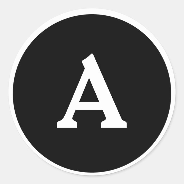 Sello para sobres de monograma personalizado en bl (Anverso)