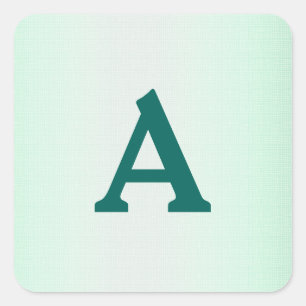 Sello para sobres de monograma personalizado verde
