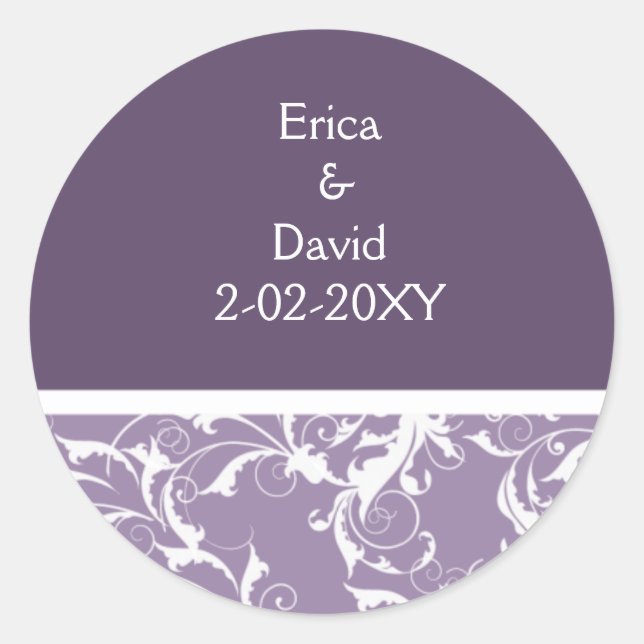 sello para sobres de monograma violeta (Anverso)