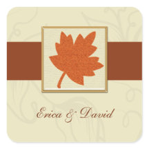 sello para sobres de otoño