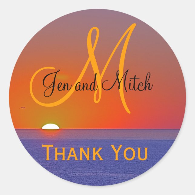 Sello para sobres de Paraíso Tropical Monograma Bo (Anverso)