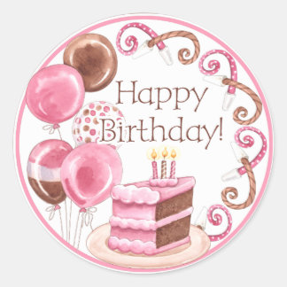 Sello para sobres de pastel de cumpleaños