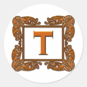 Sello para sobres de Pegatina de monograma celta d