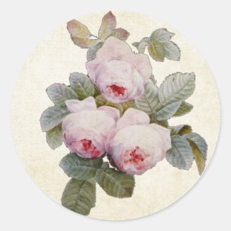 Sello para sobres de Rosa de Borbón Vintage