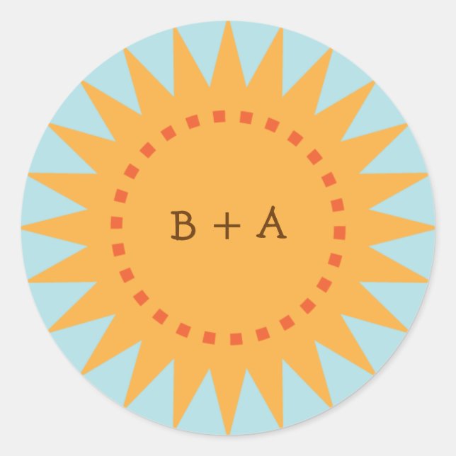 Sello para sobres de sol (día) de Personalizado am (Anverso)