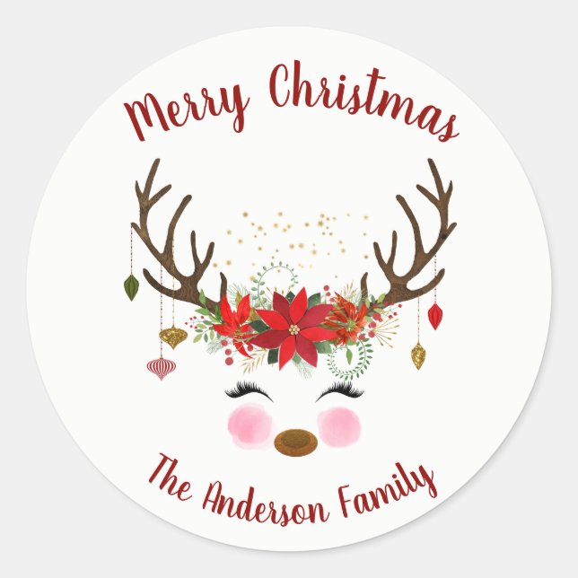 Sello para sobres de vacaciones de Navidades de re (Anverso)