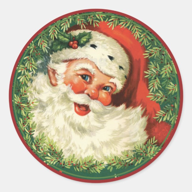 Sello para sobres de vacaciones de Santa Navidades (Anverso)