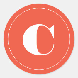 Sello para sobres de vacaciones en monograma brill