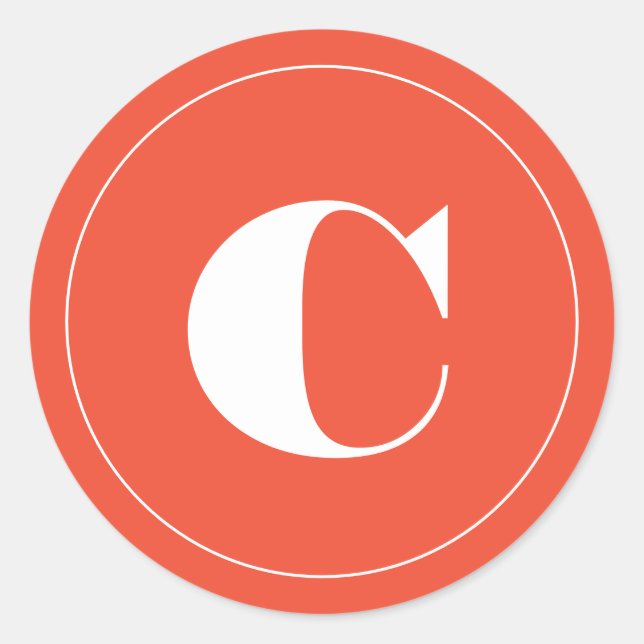 Sello para sobres de vacaciones en monograma brill (Anverso)