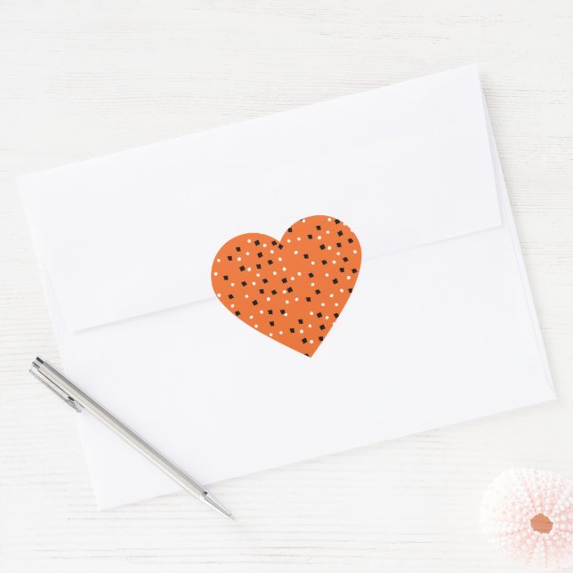 Sello para sobres del corazón de sal y pimienta (Sobre)