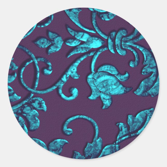 Sello para sobres Eggplant y Turquesa (Anverso)