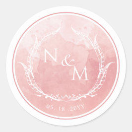 Sello para sobres/Favor de monograma de color de a