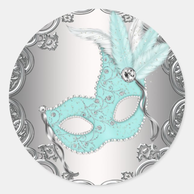 Sello para sobres favorito de mascarada de plata a (Anverso)