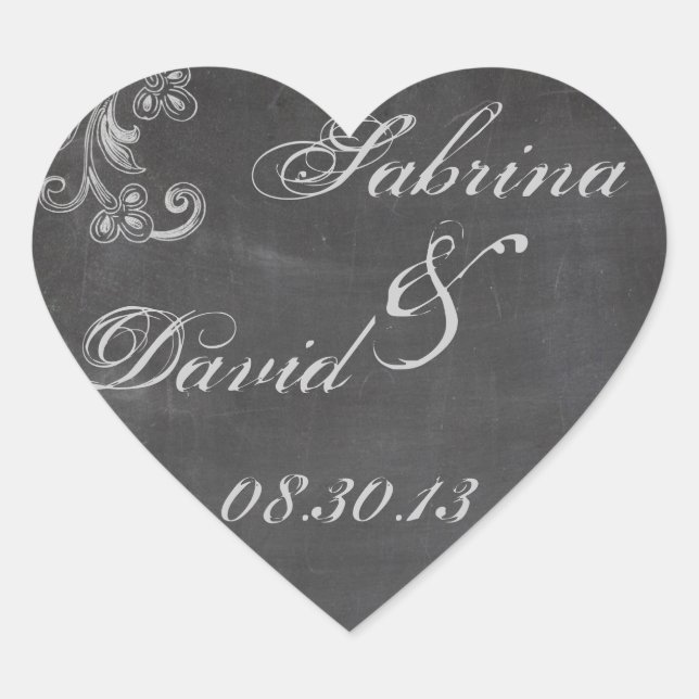 Sello para sobres floral de Chalkboard (Anverso)