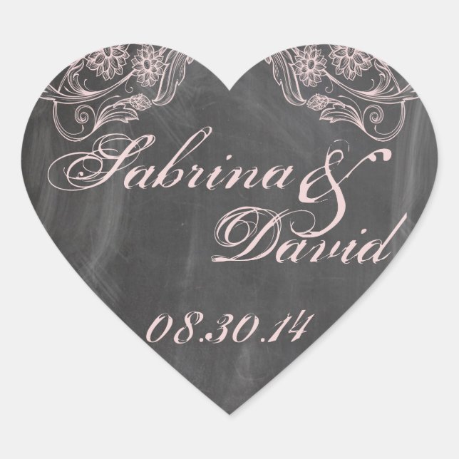 Sello para sobres floral rosa antiguo de Chalkboar (Anverso)