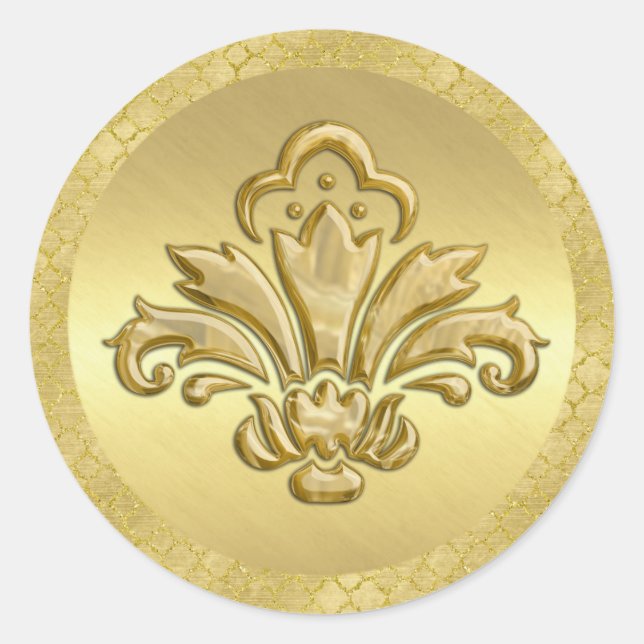 Sello para sobres Gold Fleur de Lis (Anverso)