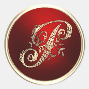 Sello para sobres Gold y Red Monograma P