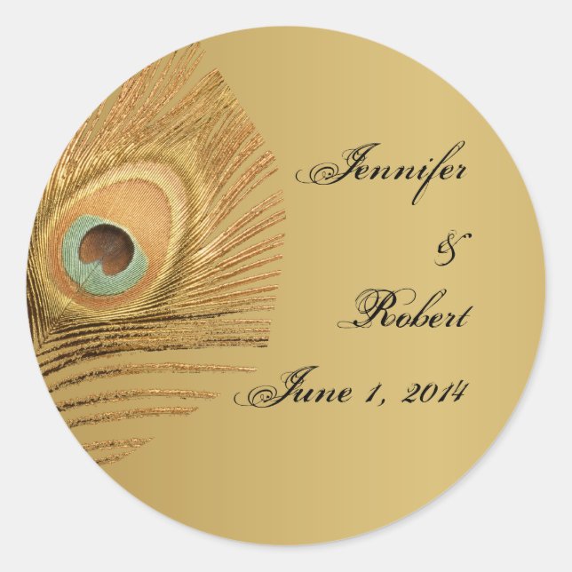 Sello para sobres Golden Peacock (Anverso)