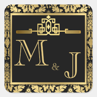 Sello para sobres Golden Romance Art Deco