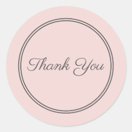 Sello para sobres Gris Rosa Gracias Texto Script