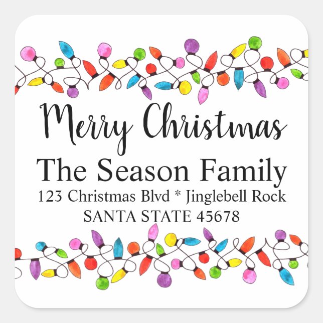 Sello para sobres Iluminación del Árbol de Navidad (Anverso)