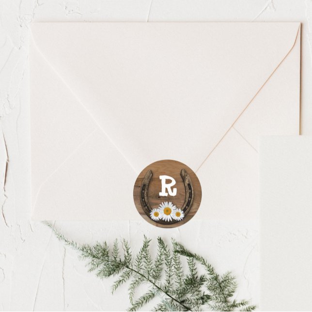 Sello para sobres inicial de nombre de herradura (Subido por el creador)