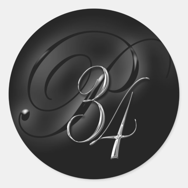 sello para sobres inicial P Boda II (Anverso)