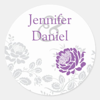 Sello para sobres Lavender y Damasco Gris