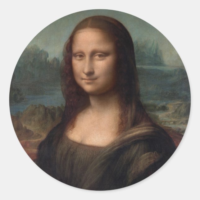 SELLO PARA SOBRES : LEONARDO DA VINCI : EL MONA LI (Anverso)